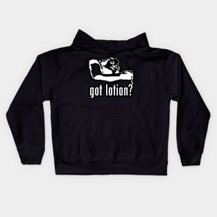 Got Lotion? Buffalo Bill (White) Kids Hoodie